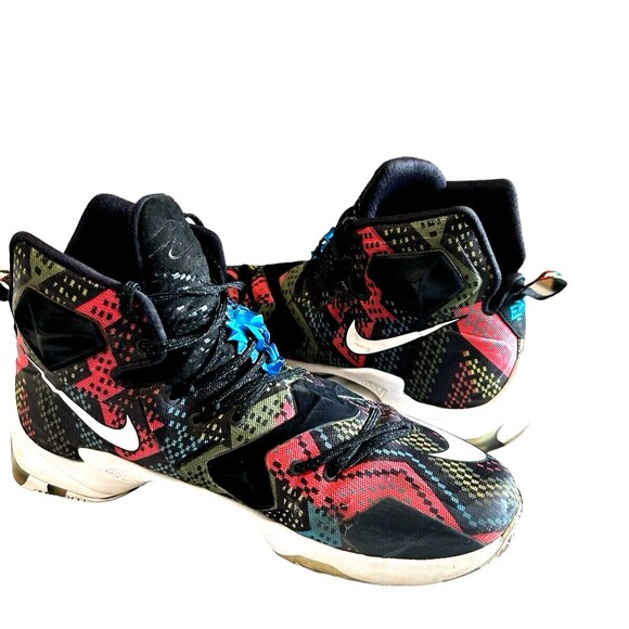 Nike LeBron 13 BHM 2016 Black History Month Multi Mesh Geometric Sneaker Mens 12 - Picture 2 of 11